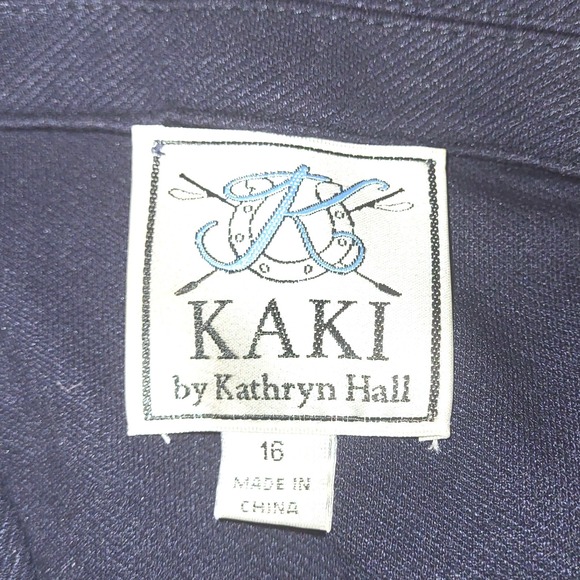 KAKI by Kathryn Hall Equestrian Hunter Dressage English Dark Navy Show Jacket 16 - Picture 6 of 10